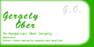 gergely ober business card